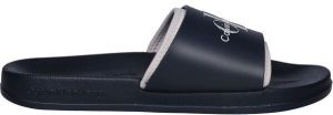 Calvin Klein SLIDE MONOGRAM Pánske šľapky, tmavo modrá, veľkosť