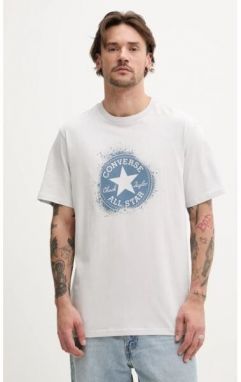 Converse CHUCK DISTORT SPRAY PAINT TEE Pánske tričko, sivá, veľkosť