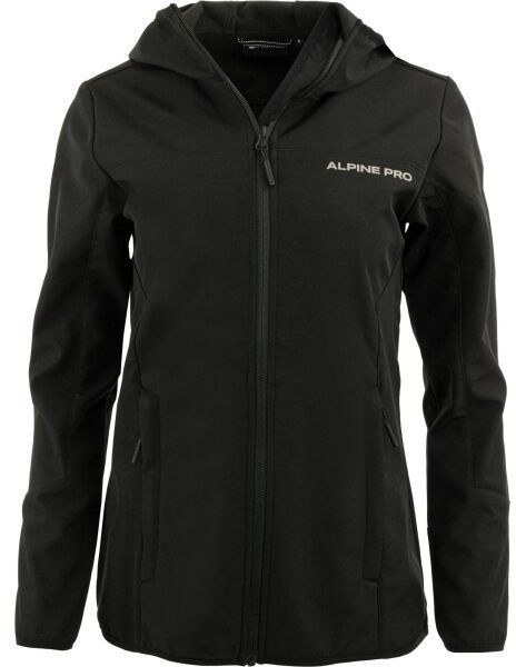 ALPINE PRO BREFA Dámska softshellová bunda, čierna, veľkosť