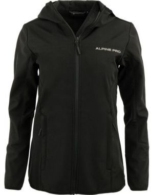 ALPINE PRO BREFA Dámska softshellová bunda, čierna, veľkosť