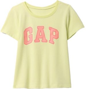 GAP V-LOGO Dievčenské tričko, žltá, veľkosť 3Y