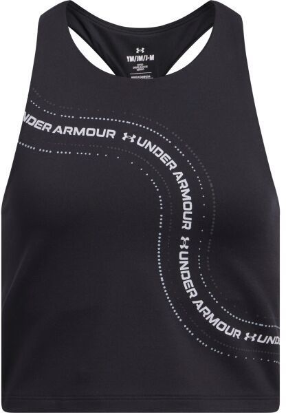 Under Armour MOTION BRANDED CROP Dievčenské tielko, čierna, veľkosť XS