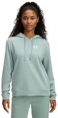 Under Armour RIVAL TERRY HOODIE Dámska mikina, svetlo zelená, veľkosť M