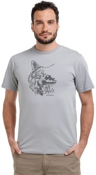 BUSHMAN WINTON Pánske tričko, sivá, veľkosť