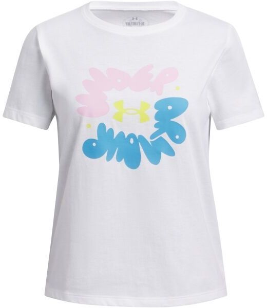 Under Armour BUBBLE WORDMARK Dievčenské tričko, biela, veľkosť S