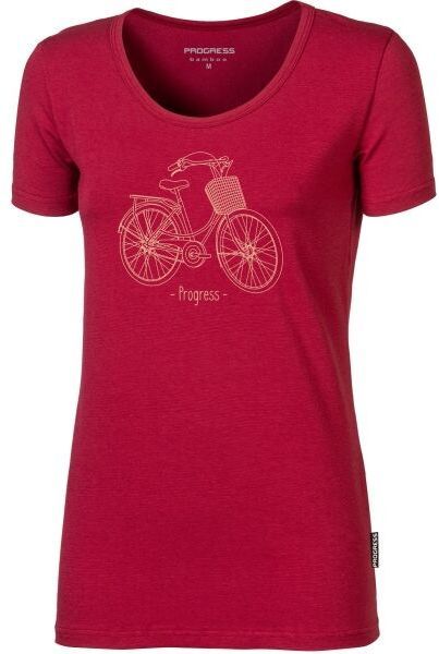 PROGRESS SASA CITYBIKE Dámske bambusové tričko, vínová, veľkosť