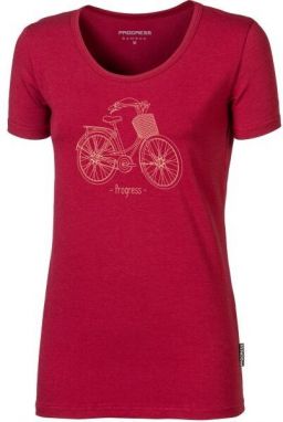PROGRESS SASA CITYBIKE Dámske bambusové tričko, vínová, veľkosť