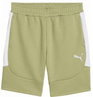 Puma TEAMEVOSTRIPESHORTS Pánske šortky, khaki, veľkosť