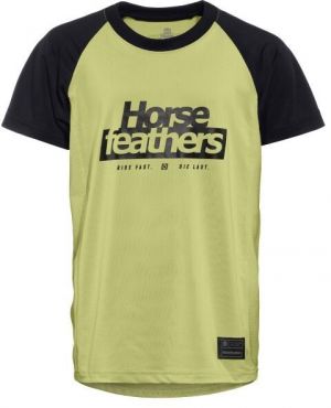 Horsefeathers SPIKE YOUTH Detský cyklistický dres, svetlo zelená, veľkosť