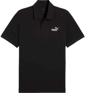 Puma ESSENTIALS NO 1.LOGO PIQUE POLO Pánske polo tričko, čierna, veľkosť