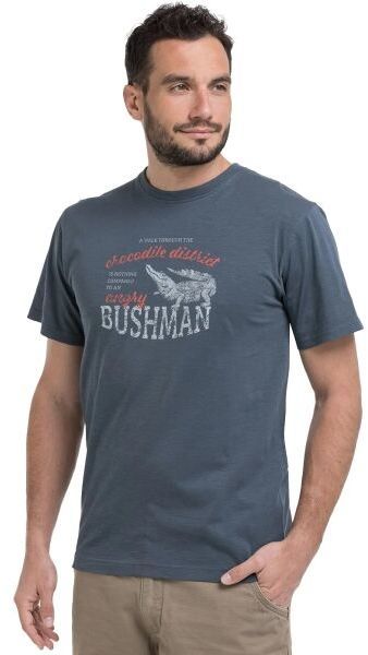 BUSHMAN BAFALE Pánske tričko, tmavo modrá, veľkosť