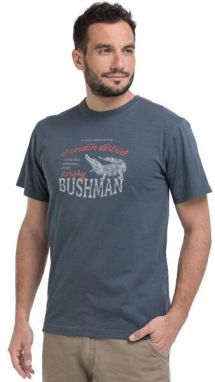 BUSHMAN BAFALE Pánske tričko, tmavo modrá, veľkosť