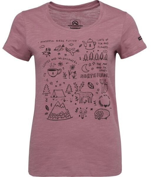 Northfinder AMIE Dámske outdoorové tričko, ružová, veľkosť