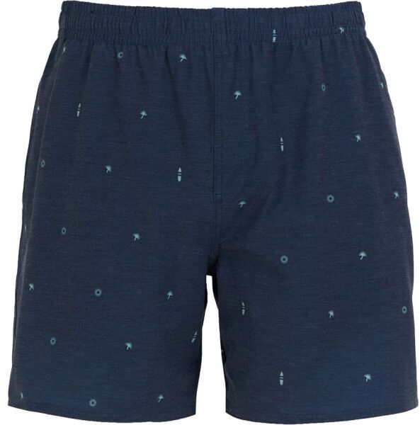 FUNDANGO BONO PRINT Pánske plavkové šortky, tmavo modrá, veľkosť