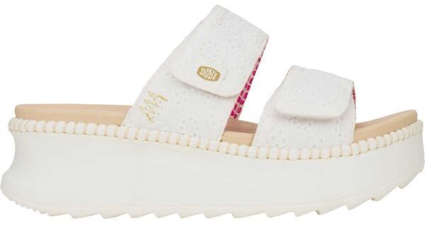 HEY DUDE DELRAY Dámske šľapky, biela, veľkosť