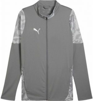 Puma TEAMCUP TRAINING JACKET Pánska futbalová bunda, tmavo sivá, veľkosť