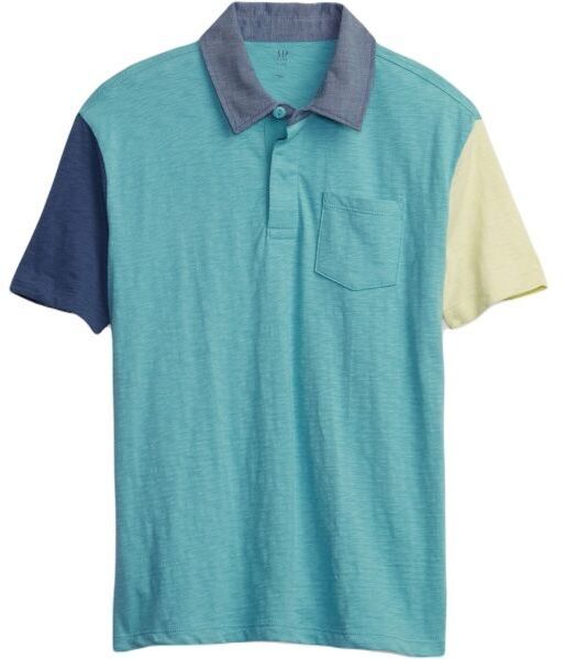 GAP CHAMBRAY POLO Chlapčenské tričko, tyrkysová, veľkosť