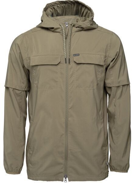 Columbia SKIEN VALLEY HOODED LS SHIRT Pánska bunda, khaki, veľkosť