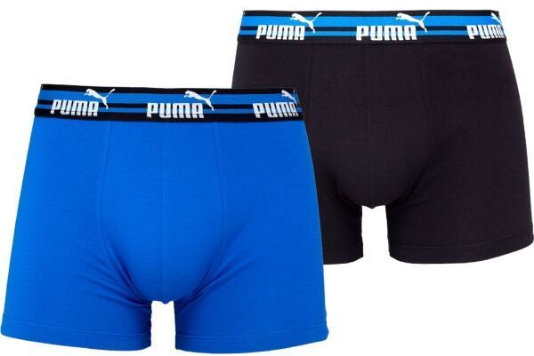 Puma ELEMENTS MEN BOLD LOGO BOXERS 2P Pánske boxerky, modrá, veľkosť