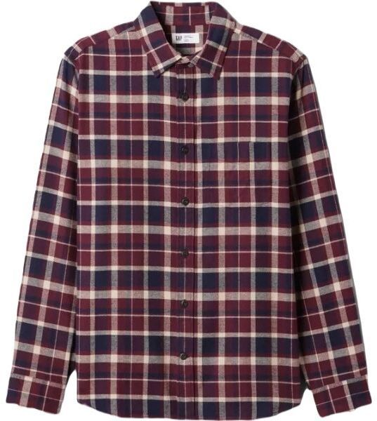 GAP V-LS STANDARD FLANNEL Pánska košeľa, červená, veľkosť