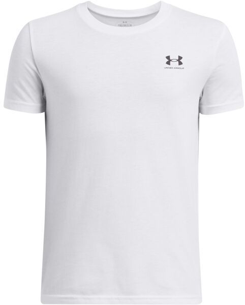 Under Armour SPORTSTYLE Chlapčenské tričko, biela, veľkosť XS