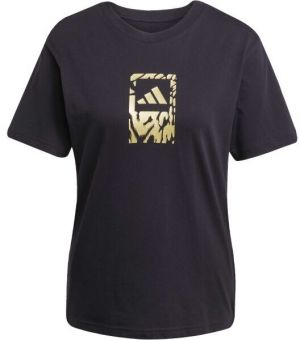 adidas TECH METALLIC TEE 2 W Dámske tričko, čierna, veľkosť