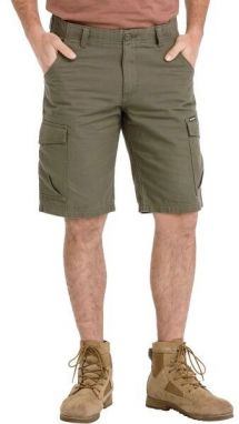 BUSHMAN CUBAL Pánske krátke nohavice, khaki, veľkosť