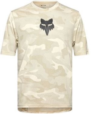 Fox RANGER TRU DRI SS Pánsky cyklistický dres, béžová, veľkosť