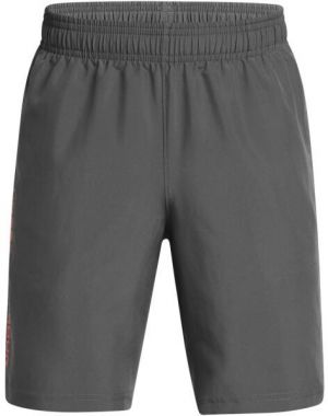 Under Armour WOVEN WORDMARK Chlapčenské krátke nohavice, tmavo sivá, veľkosť L