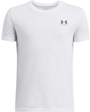 Under Armour SPORTSTYLE Chlapčenské tričko, biela, veľkosť M