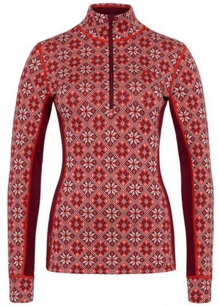 KARI TRAA ROSE H/Z Dámske merino tričko, červená, veľkosť