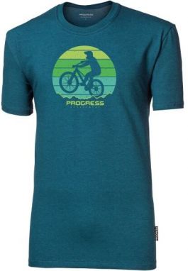 PROGRESS BARBAR BIKER Pánske bambusové tričko, modrá, veľkosť