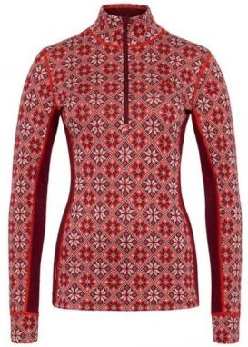 KARI TRAA ROSE H/Z Dámske merino tričko, červená, veľkosť