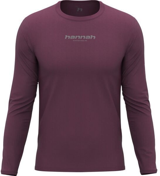 Hannah BINE L/S Pánske tričko s dlhým rukávom, vínová, veľkosť
