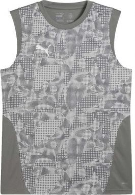 Puma TEAMCUP TRAINING SLEEVELESS JERSEY Pánske tréningové tielko, sivá, veľkosť