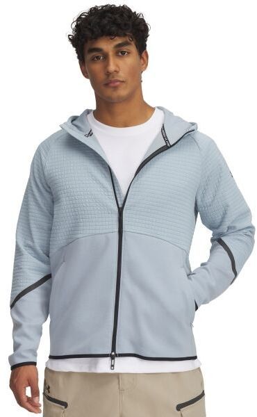 Under Armour UNSTOPPABLE FLEECE GRID Pánska mikina, svetlomodrá, veľkosť