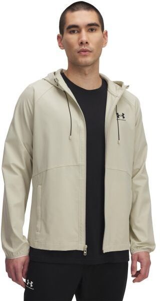Under Armour STRETCH WOVEN WINDBREAKER Pánska bunda, béžová, veľkosť