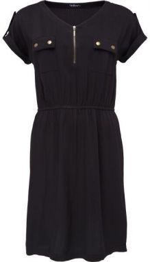 Willard ELVENA Dámske plátené šaty, čierna, veľkosť