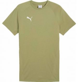 Puma TEAMEVOSTRIPE TEE Pánske tričko, khaki, veľkosť