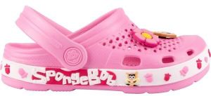 Coqui LINDO SPONGEBOB Detské clogsy, růžová, veľkosť