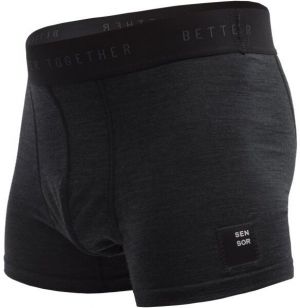 Sensor MERINO CORDURA Pánske trenky, čierna, veľkosť