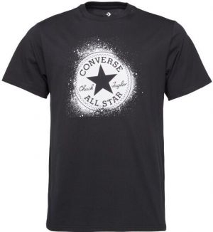 Converse CHUCK DISTORT SPRAY PAINT TEE Pánske tričko, čierna, veľkosť