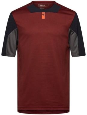 Fox DEFEND SS Pánsky cyklistický dres, vínová, veľkosť