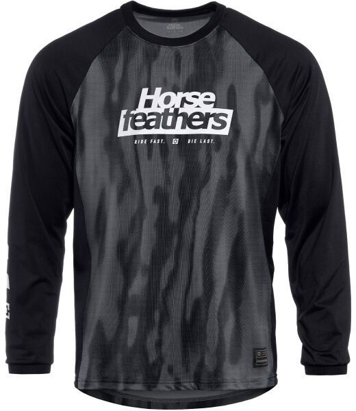 Horsefeathers SPIKE LS Pánsky cyklodres, tmavo sivá, veľkosť