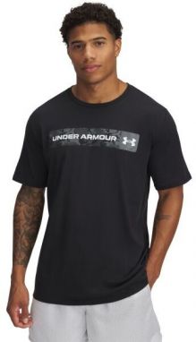 Under Armour UA CAMO CHEST STRIPE SS Pánske tričko, čierna, veľkosť