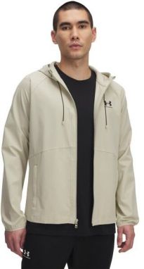 Under Armour STRETCH WOVEN WINDBREAKER Pánska bunda, béžová, veľkosť L