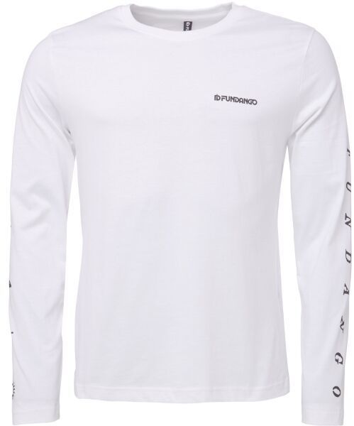 FUNDANGO ESSENTIAL Pánske tričko s dlhým rukávom, biela, veľkosť