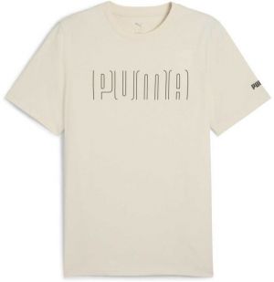 Puma SPORT GRAPHIC TEE Pánske tričko, béžová, veľkosť