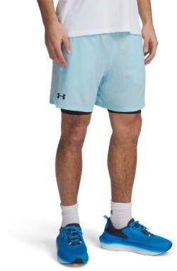 Under Armour VANISH WOVEN 2IN1 STS Pánske krátke nohavice, svetlomodrá, veľkosť