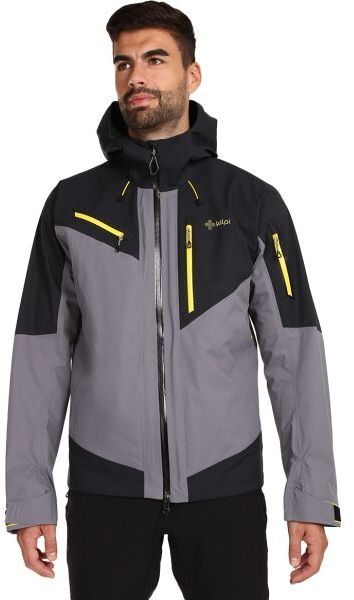 KILPI HASTAR Pánska nepremokavá outdoorová bunda, sivá, veľkosť